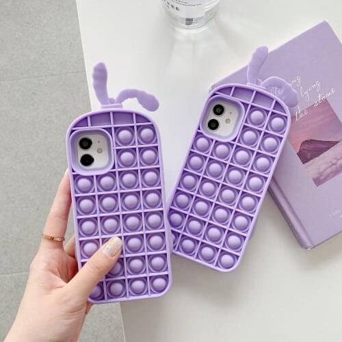 Cartoon Push It Bubble Antistress Cover for iPhone Xs Max X Xr 7 8 Plus 7Plus 6 6s Silicone Case for iPhone 11 12 Pro Max 12Mini