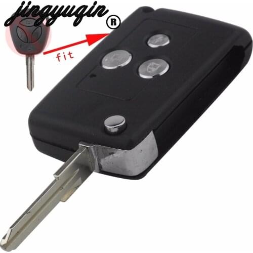 Jingyuqin Remote 3 Button Modify Flip Folding Car Key Replacement Case FOB Shell Cover For LADA riva niva samra wagon sedan