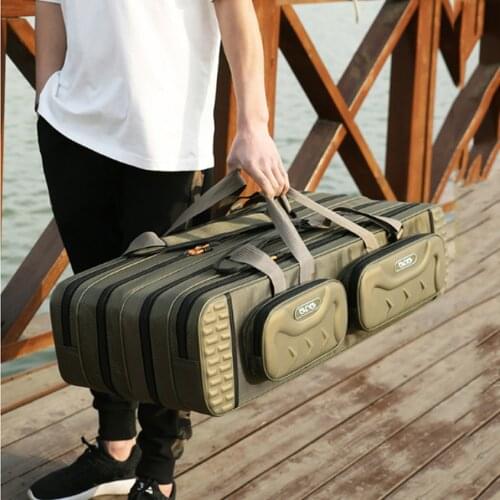 Outdoor 2/3/4 Layer Fishing Bags Waterproof Fishing Tackle Bag Fishing Rod Bag Reel Lure Line Storage Case Carp Fishing Tackle