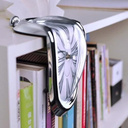 Creativity Twisted Clock Table Corner Decorative Seat Type Clock Retro Wall Clock Home Decoration Artistic Unique Clocks 2021