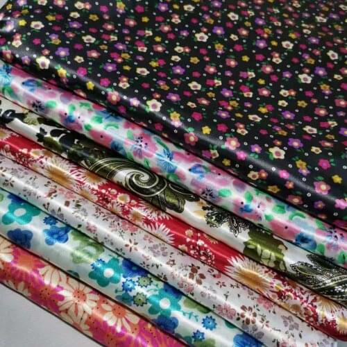 On Sale Flower Satin Fabric Tissue Leopard Print Ribbon Material Glossy Charmeuse Polyester