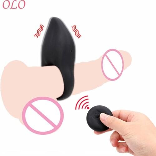 OLO Vibrating Cock Ring 10 Speed Sex Toys for Men Gay Clitoris Stimulator USB Charged Penis Ring Vibrator Delay Ejaculation