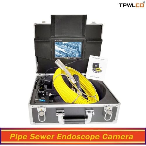 7" 20/30/40/50M Pipe Inspection Video Camera 23mm Cam Cctv Drain Sewer Pipeline Industrial Endoscope Support DVR