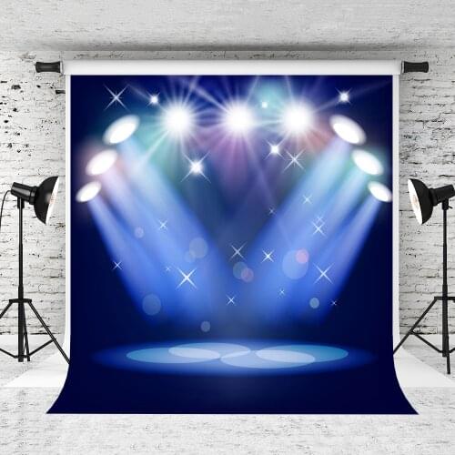VinylBDS Blue Stage Background Photography Backdrops Colorful Lights Photography Back Photographic Studio J01104