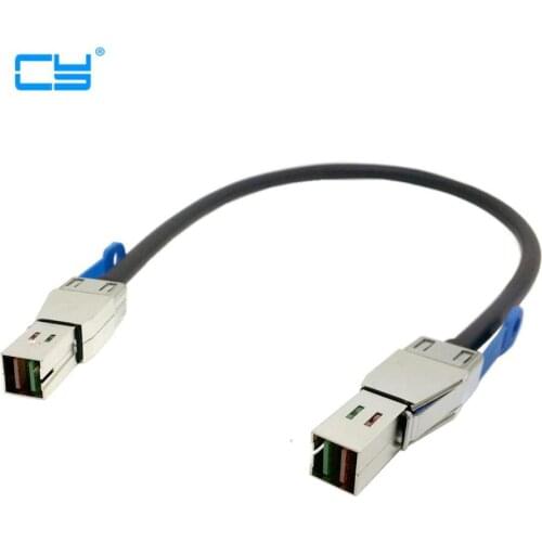 External Mini SAS HD SFF-8644 to Mini SAS High Density HD SFF-8644 Data Server Raid Cable 50cm 12Gbps
