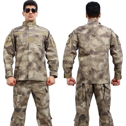 Army military tactical cargo pants uniform waterproof camouflage tactical military bdu combat uniform us army men clothing set