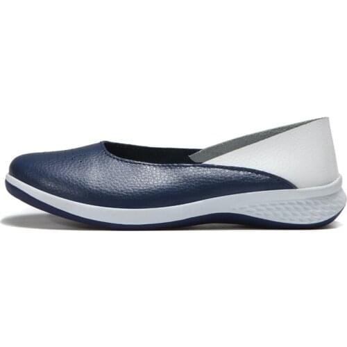 2021 autumn ladies leather loafers hollow casual shoes women flat shoes women shoes