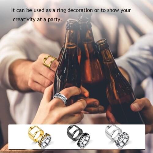 Practical 1 Set Great Bottle Opening Ring Beer Tools Stainless Steel Bottle Opening Ring Labor-saving for Restaurant