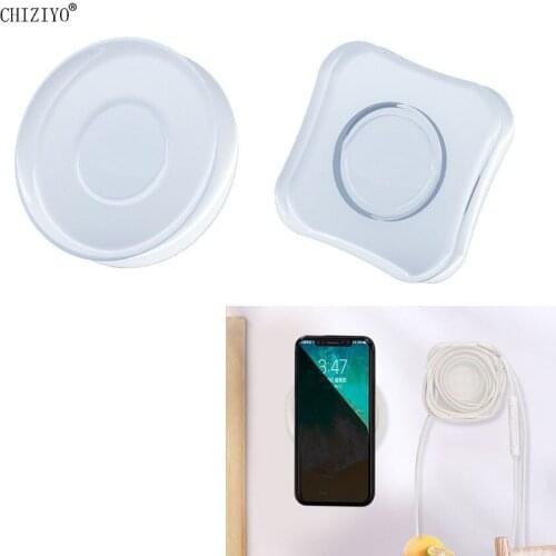 1 PC Super Sticky Silica Gel Pad Reusable Square Round Anti-Slip Mat Phone Holder Data Line Organizer For Car Bathroom Office