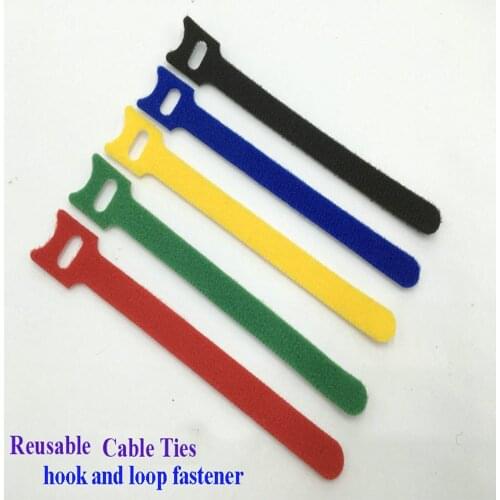100pcs Wholesale 12*150mm Nylon Reusable Cable Ties with Eyelet Holes back to back cable tie nylon hook loop fastener tape strap