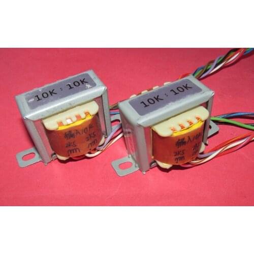 10K: 10K EI35 permalloy full balance transformer, over signal current 35mA. Frequency response: 10Hz ～ 145KHz -1.5dB