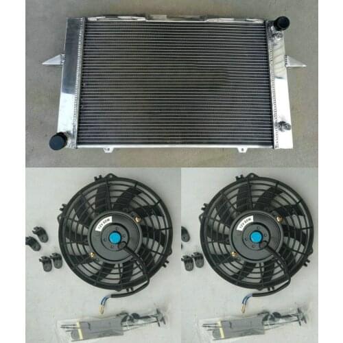 2 ROW Aluminum Radiator & FAN For Volvo 850 S70 XC70 V70 C70 MK I 2.0 2.3 2.4 2.5 1996-2005 LS/LV/P80 AT MT