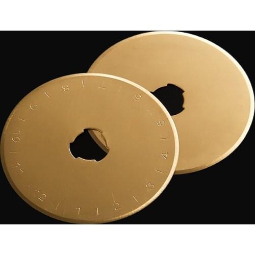 2pcs 45mm Titanium Coated Rotary Cutter Blades Sewing Arts Crafts Leather Cutting Blades Fabric Paper Cutter