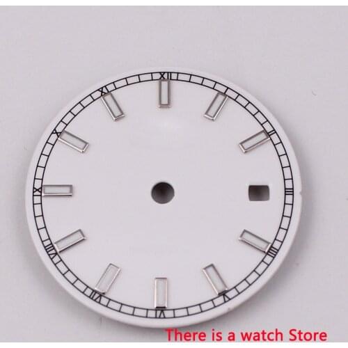 29mm Blue Dial Watch Face Auto Date Window Watch Dial Fit For Automatic Movement Mens Watch