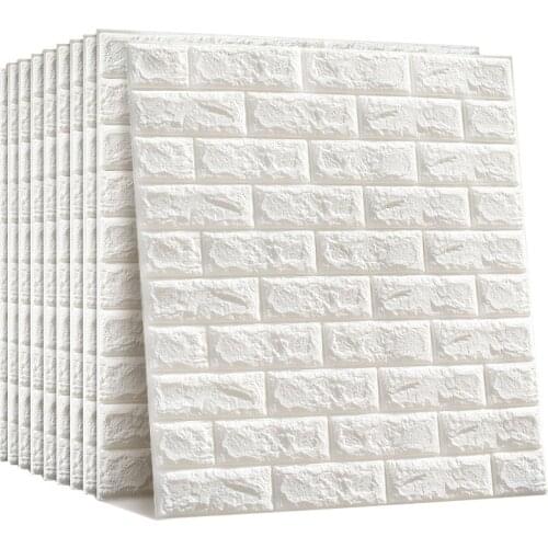 70*77 3D Brick Wall Stickers Self adhesive DIY PE Foam Wallpaper Living Room TV Background Decor Panels Kids Room Protection