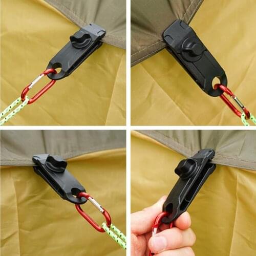 4PCS Nylon Heavy Duty Camping Tarp Clips Tent/Awning Clamps with Thumb Screw