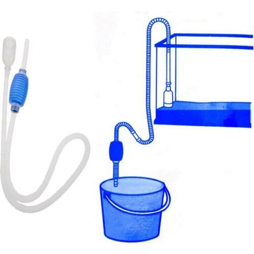 Aquarium Fish Tank Sand Washer Semi-automatic Water Changer Suction Pipe Simple Fish Tank Vacuum Siphon Pump Cleaner