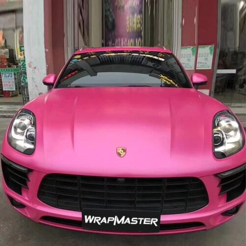 Satin Metallic Car Wrap Vinyl Stickers for Cars Pink 1.52*18m