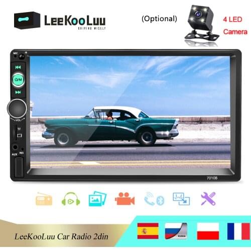 LeeKooLuu 2 Din Car Radio 7" Multimedia Player 2Din Autoradio Touch Screen Auto audio Car Stereo MP5 Bluetooth USB TF FM Radio