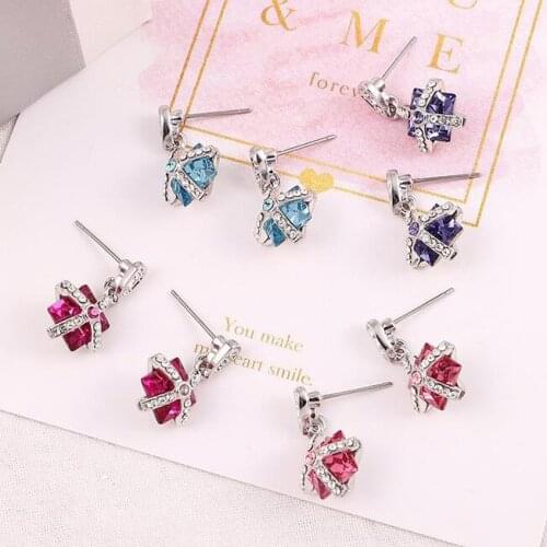 ANNGILL Brincos Shining Round Drop Earrings Dangle Wedding Earrings Female Indian Jewelry Gift