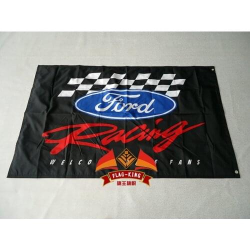 For ford racing 90*150CM flag, three layers, double sided printing, Good quality flag,Four wire stitching