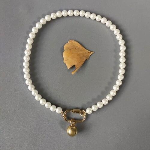 Exquisite versatile short imitation pearl necklace fashion design openable buckle pendant jewelry women charm neck choker 2020