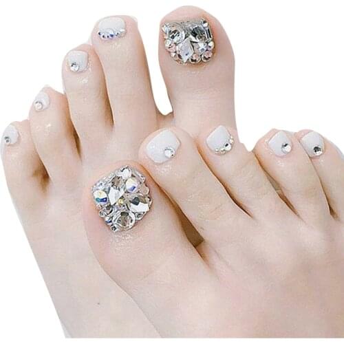 2019 Short False Toenails Full Cover Press On Toenails Fake Toenails Artificial Feet Nails For Women Girls