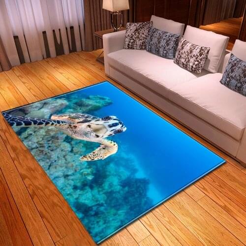 Ocean World Turtle Carpet Bedroom Anti-slip Carpet\Floor Mat Home Decoration Carpet Rugs And Carpets For Home Living Room