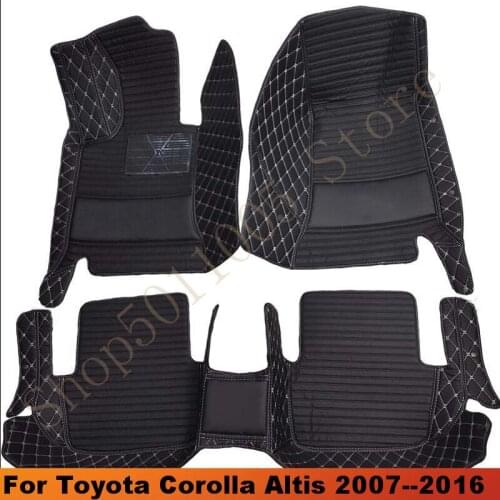 For Toyota Corolla Altis 2007 2008 2009 2010 2011 2012 2013 2014 2015 2016 Car Floor Mats Carpets Custom carpet Accessories