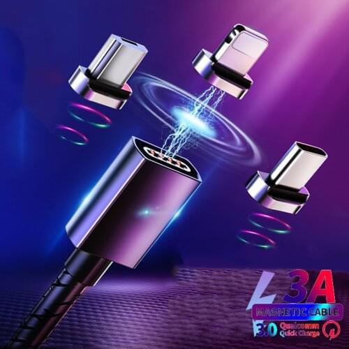 Magnetic USB Cable Fast Charging Micro USB Cable USB Type C Magnet Charger USB C Wire For iPhone 12 Xiaomi 11 Huawei Samsung S21