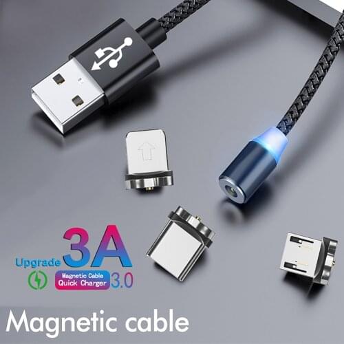 Type C Micro USB Charging Magnetic Cable For iphone 12 Pro Max Samsung A71 Xiaomi 9 Huawei Nova 5T Mobile Phones Fast Charging