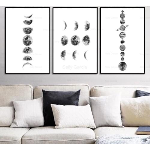 Earth Cycle Rotation Canvas Painting Art Wallpaper Minimalist Poster Print Picture Craft Decoration for Home Living Room