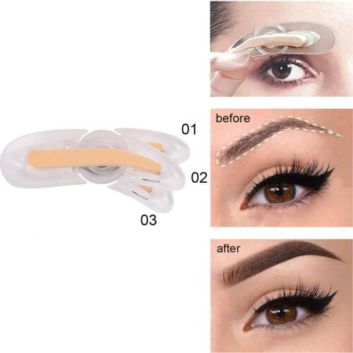 Adjustable Eyebrow Stamp Kit Double Color Perfect Arch Eyebrow Shadow Powder Palette Eyebrow Seal Eyebrow Enhancers Eyebrow
