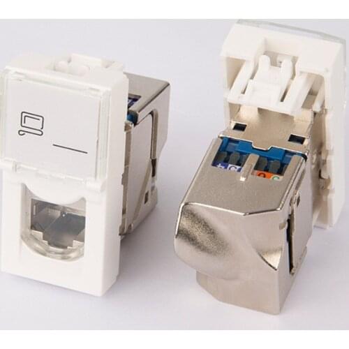 76563 Legrand type For Cat6 Shield Keystone Jack Modular RJ45 Connector France jack