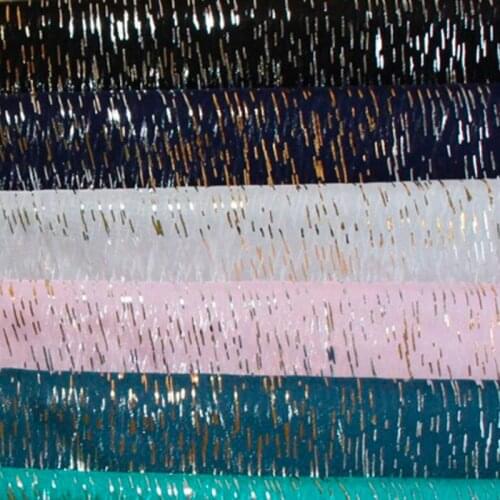 Chiffon Bronzed flowing fabric shiny fabric bronzing costume fabric DIY stage cosplay Dress 1M