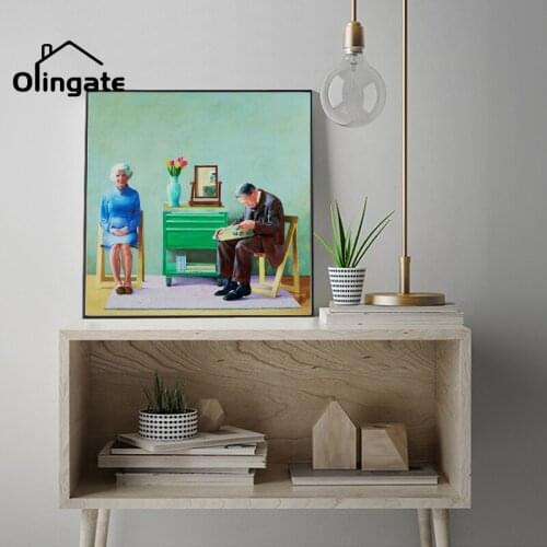 Vintage Lover Couple Canvas Painting Retro Portrait Poster Picture Print One Piece Canvas Art Home Decor for Living Drawing Room