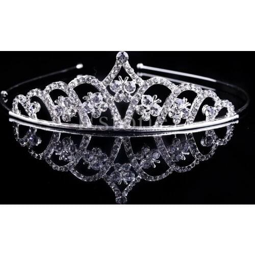 Vintage Wedding Bridal Crystal Rhinestone Headband Crown Hair Accessories Tiara