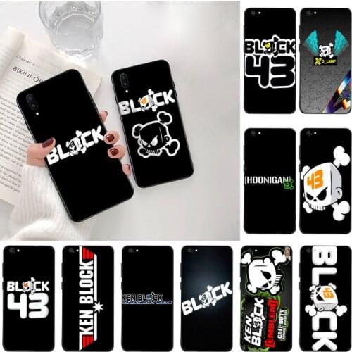 YJZFDYRM Ken Block racing Silicone Black Phone Case For Vivo Y91c Y17 Y51 Y67 Y55 Y93 Y81S Y19 V17 vivos5