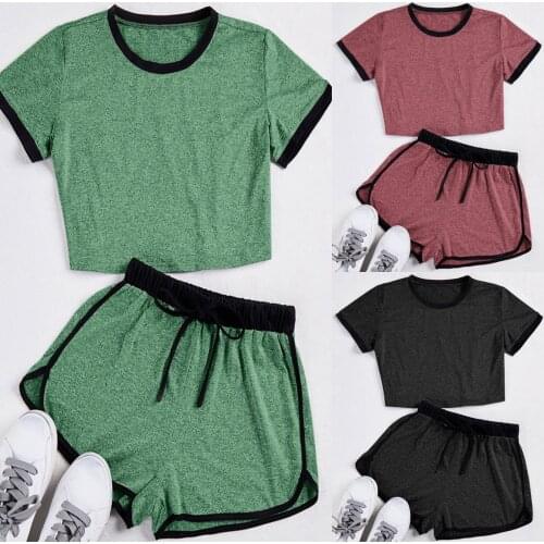 Ladies Summer Short Loose Pajama Set Womens Short Sleeve Splicing Lace Casual Shorts Loose Top Pajama Set пижама женская 40