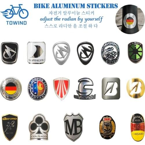 1Pc Aluminum Alloy Bike Head Badge Decals Stickers for Ebike Scooter Bmx Folding Bicycle Mtb Bike Frame Sticker