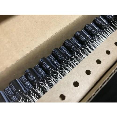 10PCS/50PCS/100pcs 47uF 50V NICHICON PS Series 6x11mm 50V47uF Low Impedance Long Life Aluminum Electrolytic capacitor