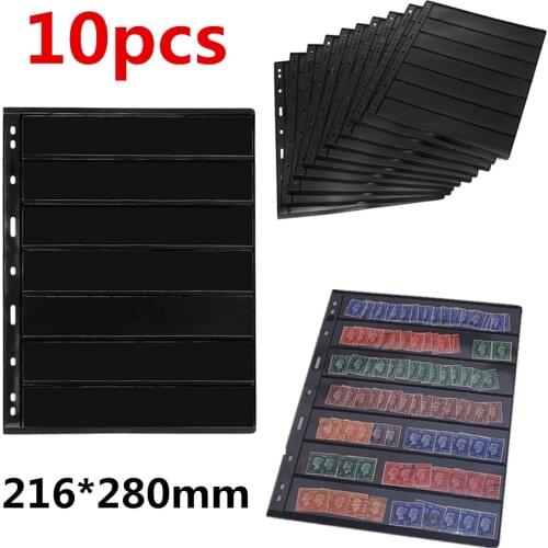 10pPcs/Bag Stamps Lines Grid Transparent PVC Page Of Stamp Album Loose-Leaf Inners Of Stamps Holders Not Including Cover PCCB