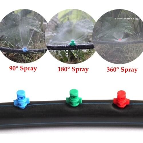 100pcs 90° 180° 360° Simple Refraction Nozzle Garden Sprinkler High Quality Fruit Tree Irrigation Gardening Mist Sprayer