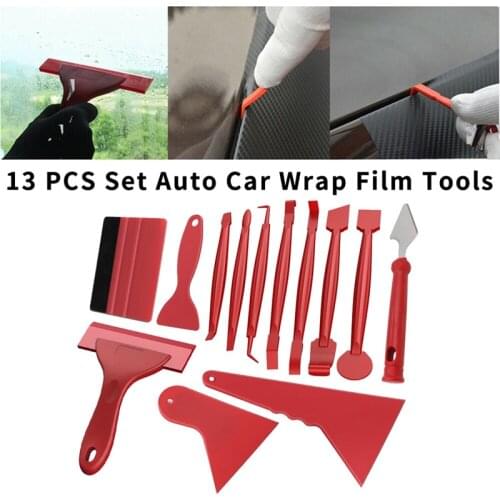 13PCS Set Auto Car Wrap Film Tools Squeegee Scraper Kit Window Tint Glue Remover