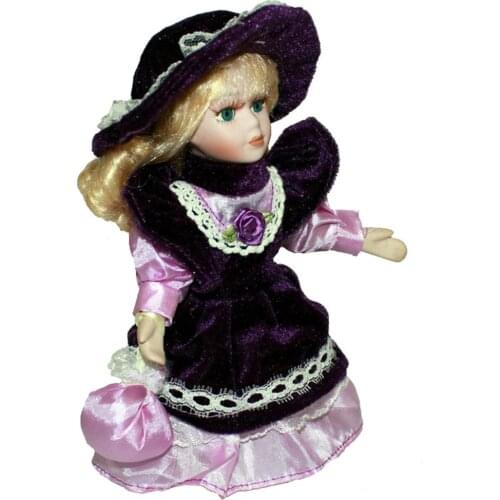 20cm Porcelain Doll Figures Victorian Girl Figurine Vintage Style Collectible Home Decor