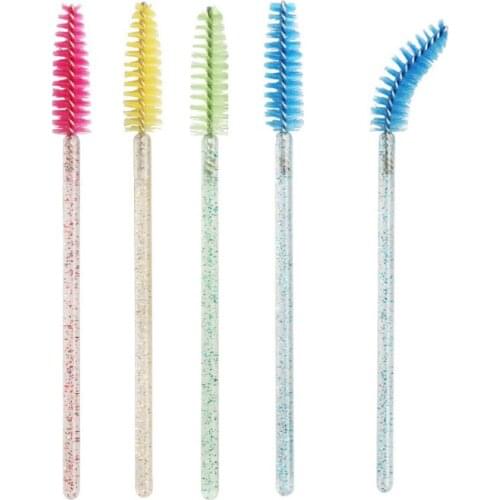 200Pc Disposable Make Up brushes Cosmetic Eyelashes Crystal Eyelash brushes Diamond Applicator eyelash mascara wands brush tools