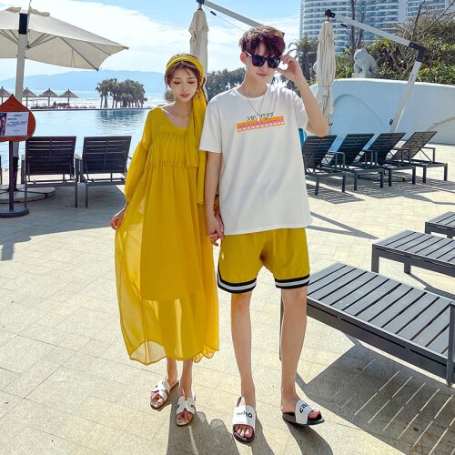 2122# New beach holiday style matching outfit couples clothes couples clothing