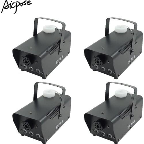 4Pcs/lots Mini 400W Smoke Machine RGB Led Fog Machine With Remote Control Professional DJ Lighting Equipment Light Effects