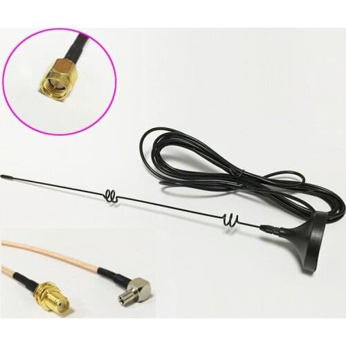 4G 3G GSM external antenna 6dbi magnetic base SMA male with 3m cable + TS9 right angle to SMA female RG316 Cable 15CM Pigtail