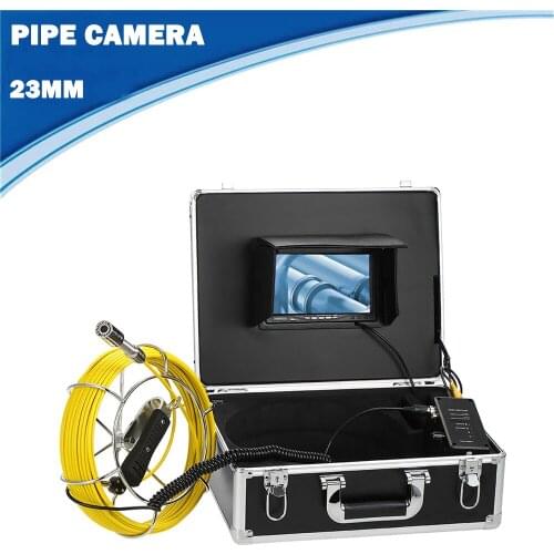 7inch LCD Monitor Waterproof Pipe Inspection Camera Sewer Pipe Camera with DVR, 20M to 50M Fiberglass Cable